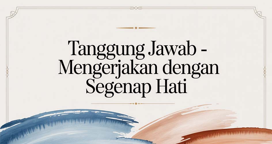 Tanggung Jawab – Mengerjakan dengan Segenap Hati